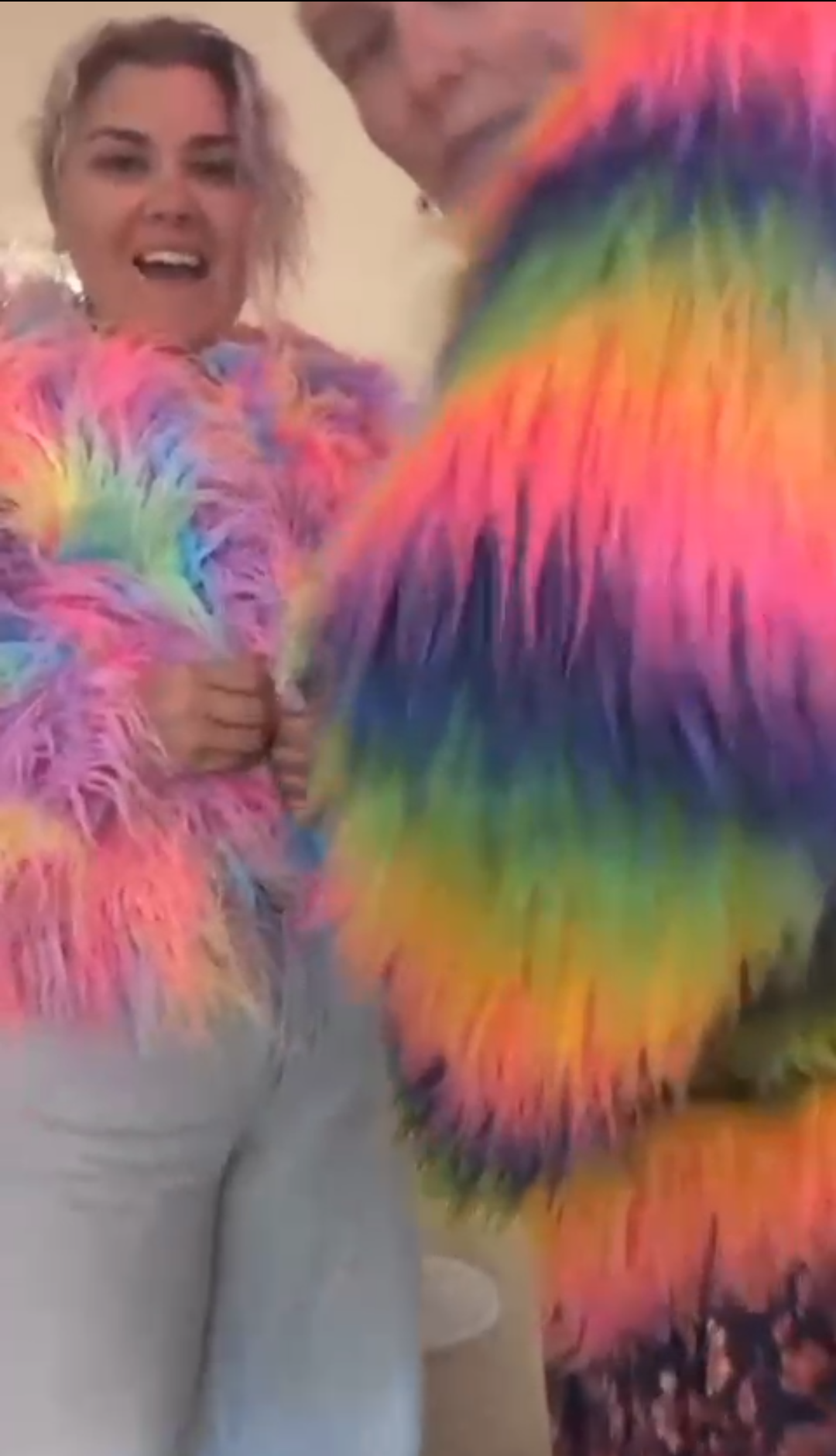 Rainbow Fluffy jacket